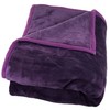 Hastings Home Hastings Home Solid Soft Heavy Thick Plush Mink Blanket 8 pound - Purple 542100CYQ